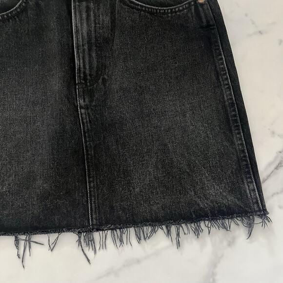 Rag & bone Moss Denim Mini Skirt Raw Hem In Asa Sz 25 Festival 90’s Grunge Y2K - Picture 9 of 12